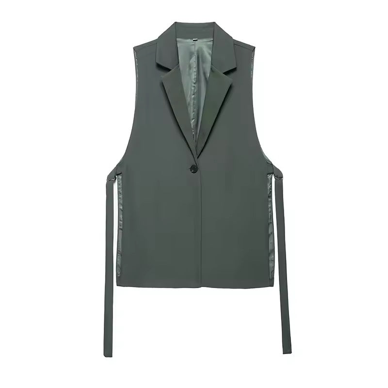 Vintage Button-Front Waistcoat Vest