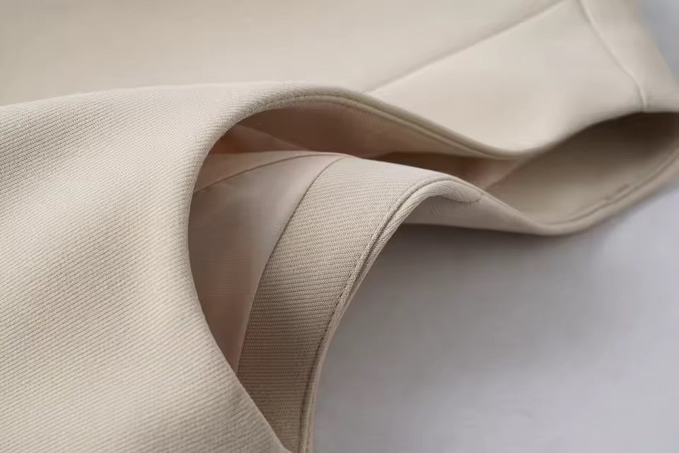 V-Neck Short Vest with Diagonal Buttons”