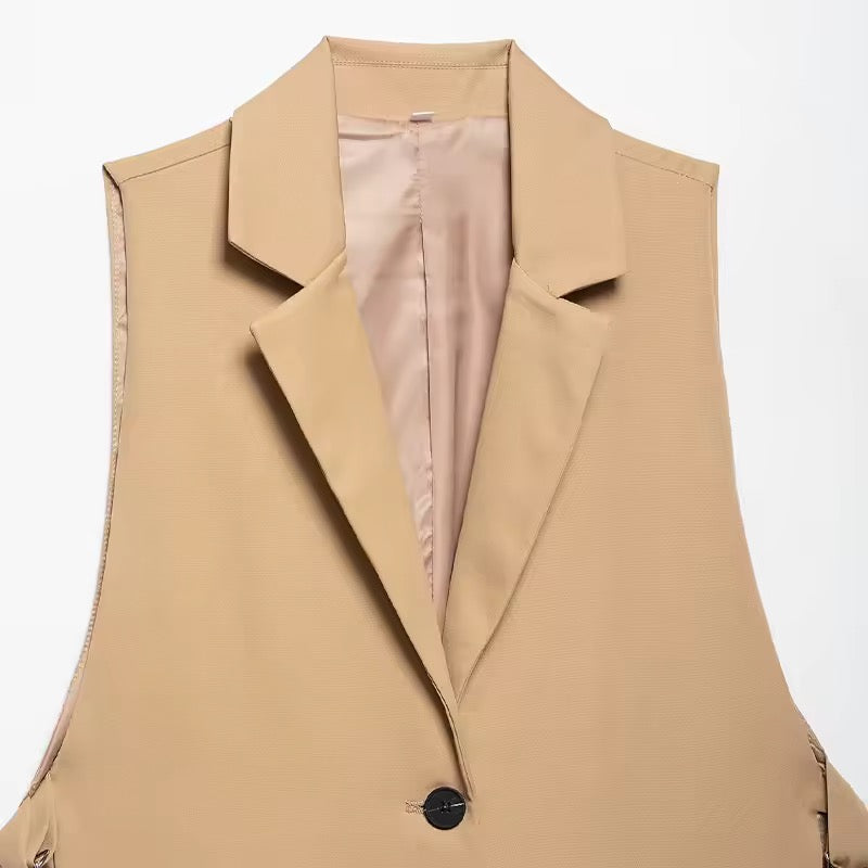 Vintage Button-Front Waistcoat Vest